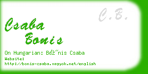 csaba bonis business card